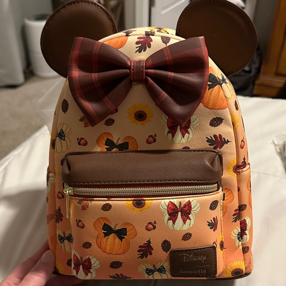 Disney Autumn Pumpkin Backpack - Brown and Orange